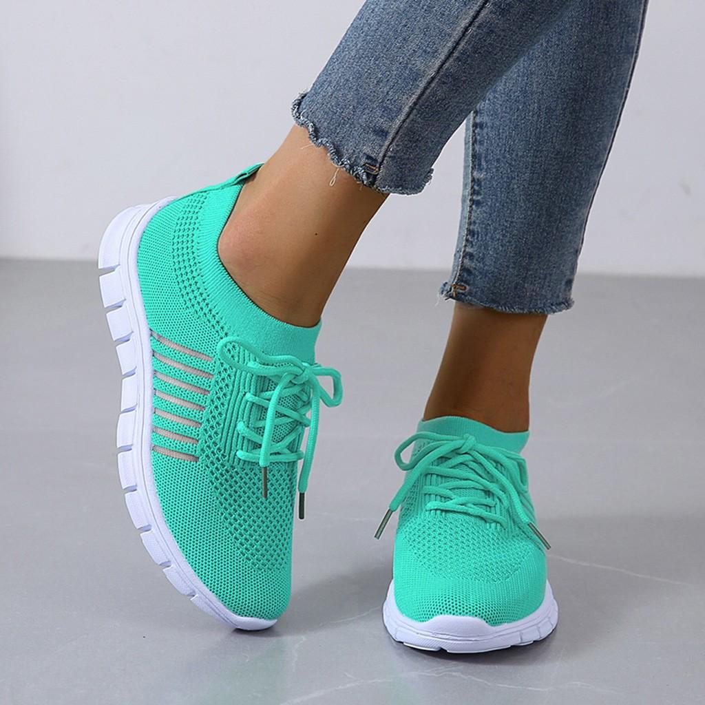 Women's Walking Shoes with Breathable Mesh Upper and Slip On Design