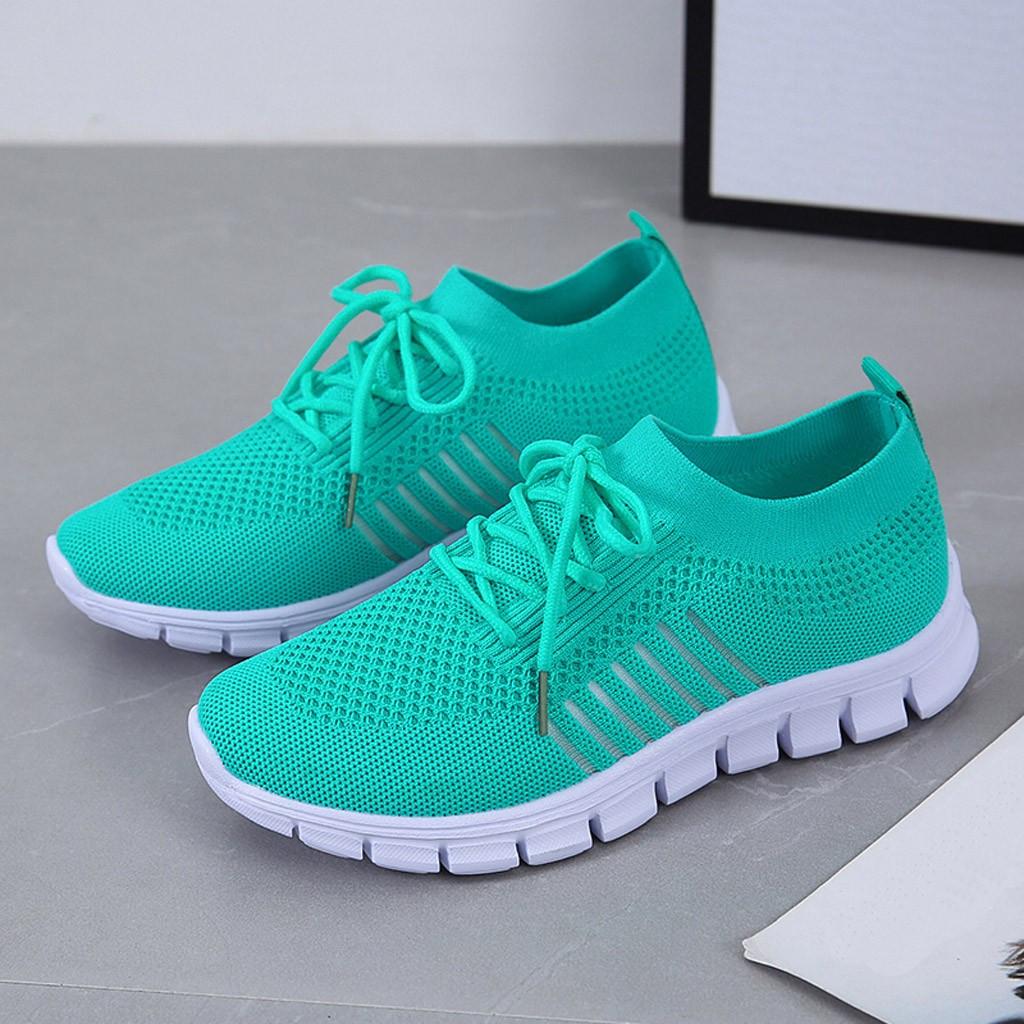 Women's Walking Shoes with Breathable Mesh Upper and Slip On Design