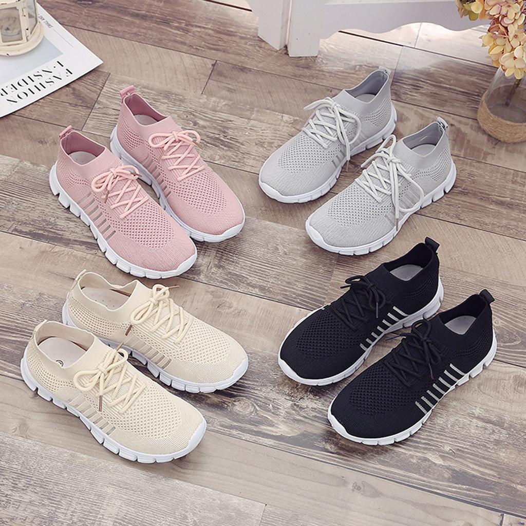 Women's Walking Shoes with Breathable Mesh Upper and Slip On Design