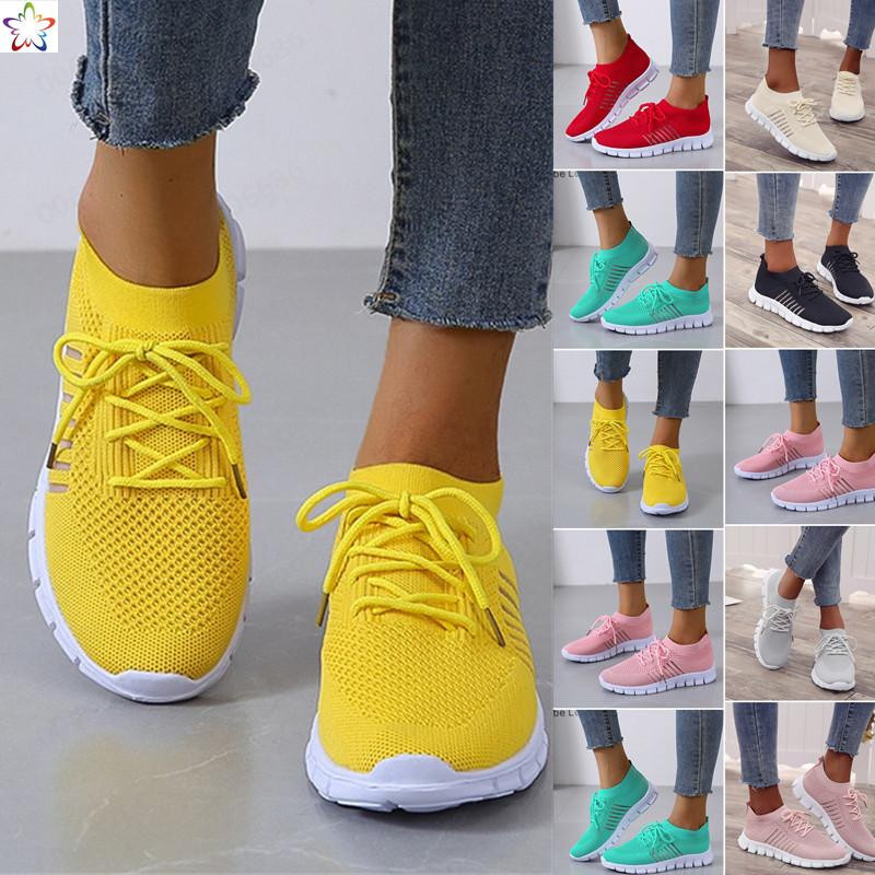 Women's Walking Shoes with Breathable Mesh Upper and Slip On Design