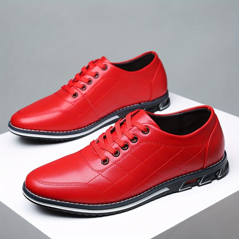 Men's Quilted Sneakers with Lace Up Closure and Textured Grip Outsole