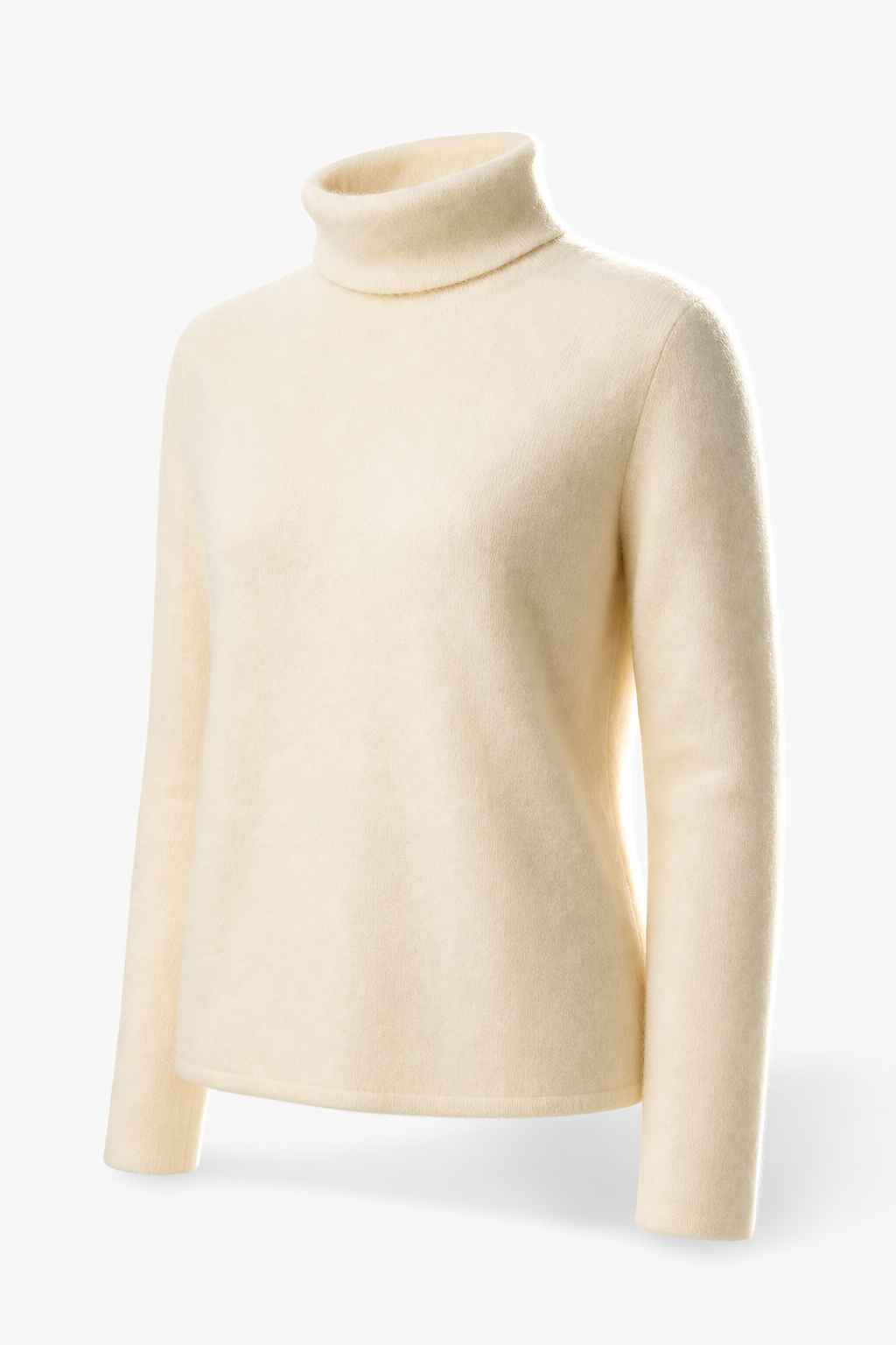 Women's Slim Fit Cashmere Blend Turtleneck Sweater with Long Sleeves