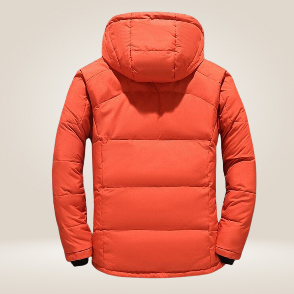 Men's Down Jacket with Water Repellent Coating and Windproof Design