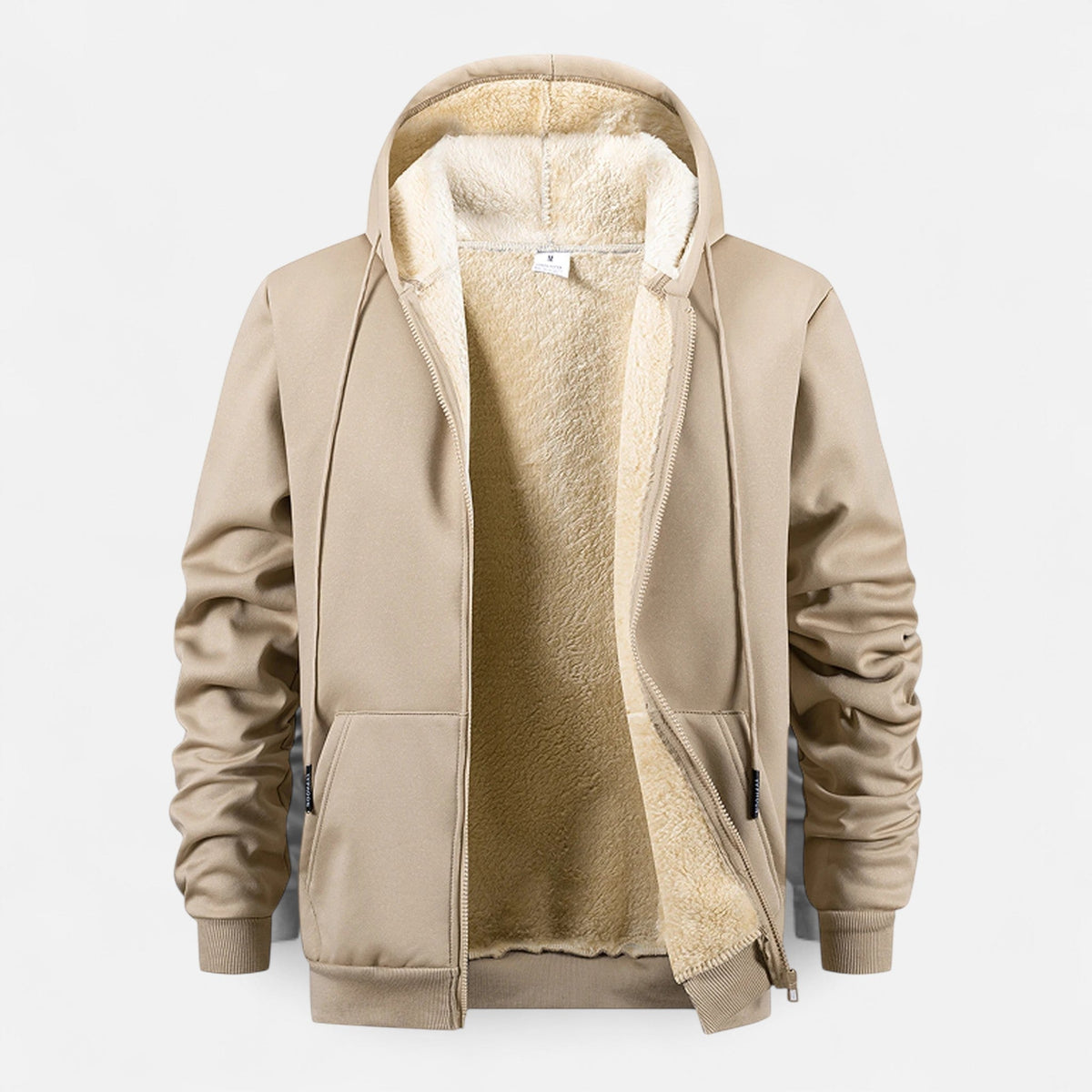 Men's Full Zip Hooded Jacket with Soft Fleece Lining for Active Everyday Wear