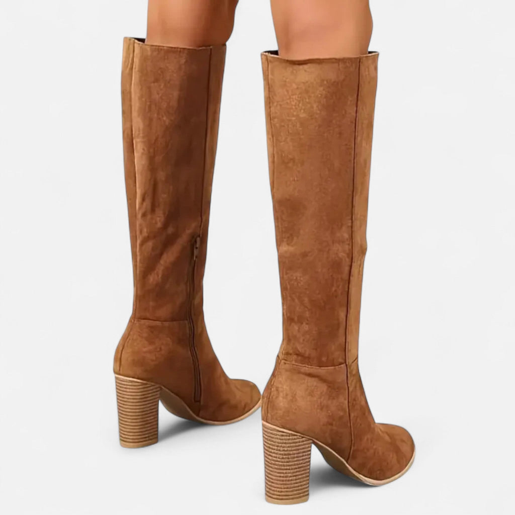 Women's Tall Riding Boots with Structured Silhouette and Soft Leather