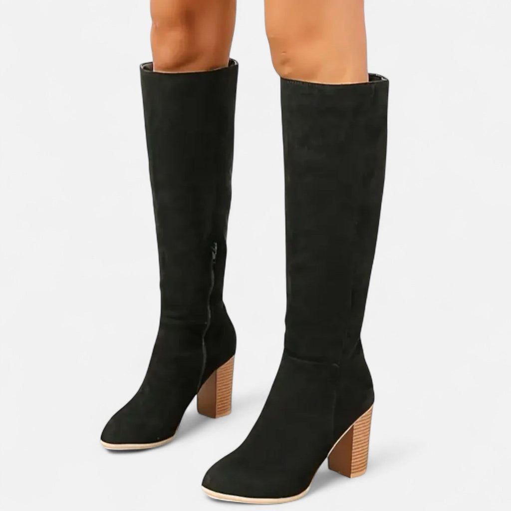 Women's Tall Riding Boots with Structured Silhouette and Soft Leather