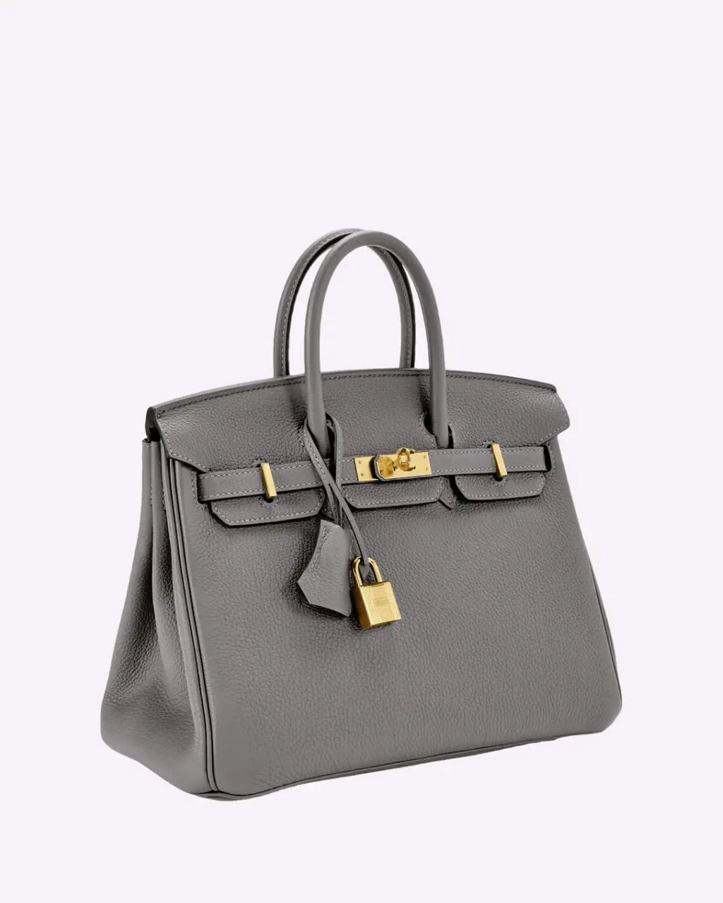 Women's Leather Handbag with Multiple Pockets and Twist Lock Closure