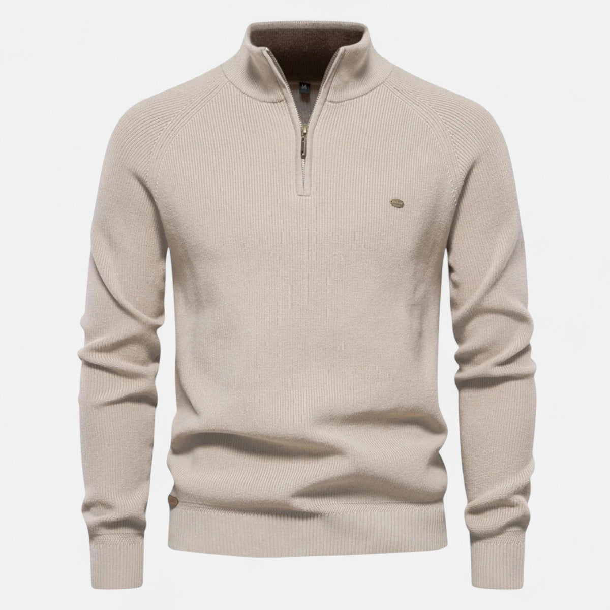 Men's Cotton Zip Cardigan with Versatile Cut Soft Knit and Everyday Comfort