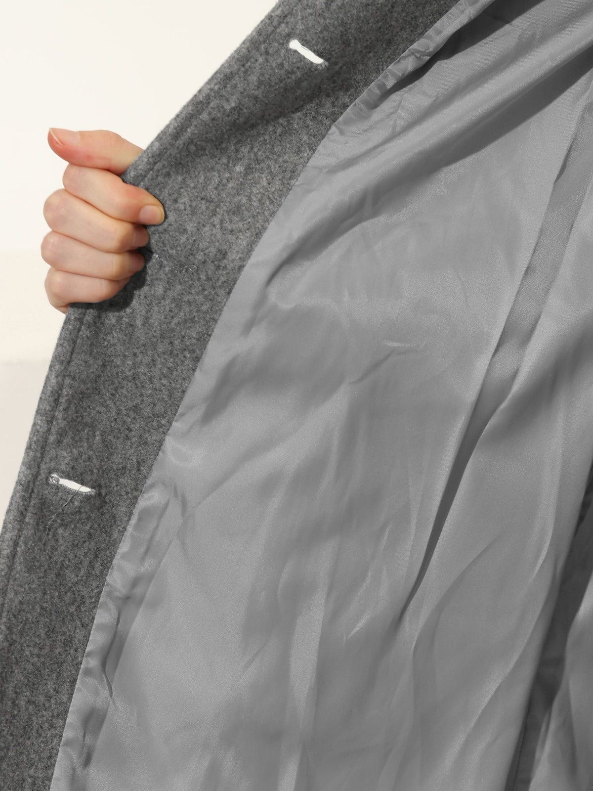 Women's Trench Coat with Single Button Closure and Structured Collar